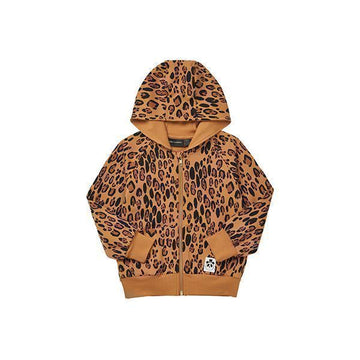 MINI RODINI レオパードキッズフードジップアップ stamp: 1000014113 62290898