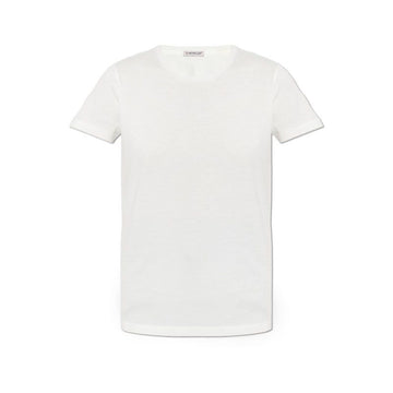 MONCLER ロゴパッチコットンジャージTシャツオフホワイトL10938C73200V8058033 153223372