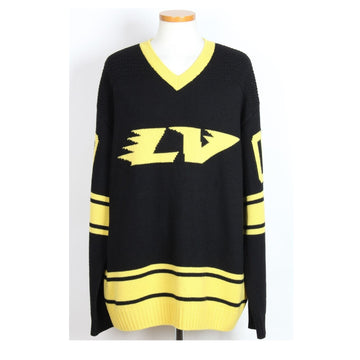 LOUIS VUITTON Intarsia Football V-Neck Knit XL (105) 154431337