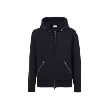 MONCLER ロゴ ウール フーデッド ジャケット ネイビー 9B000 16 M1115 778 56072057