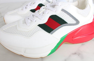 GUCCI メッシュ ウェブ ライトン スニーカー 38.5(255) 154432352