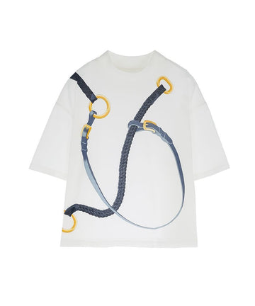 HERMES コーチングリミックスショートスリーブTシャツ 40 ブラン 5HA0158 127490117