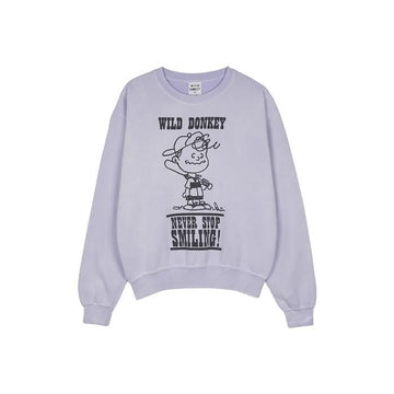 WILD DONKEY Unisex Crewneck Set-In Sweatshirt Old Dyed Wisteria SS25UFG3013059 135644741