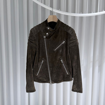 TOM FORD Iconischer Wildleder-Bomberjacke Braun 154438081