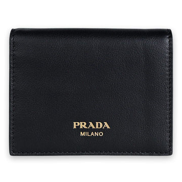 PRADA レディースロゴソフトレザー二つ折り財布(ブラック) 1MV204 2CYS F0002 132921426