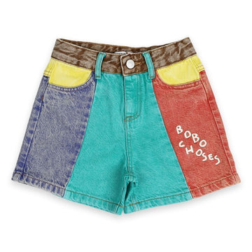 Bobo Choses Color Block Denim Shorts 135855627