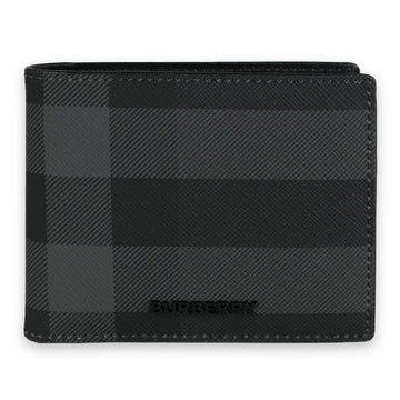 BURBERRY Männer Grünes Karomuster Lettering Logo Geldbörse (Charcoal) 8112244 142960868