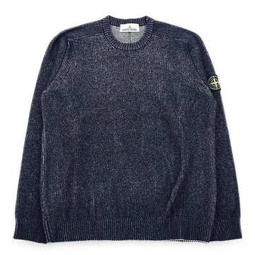 Stone Island Men's Woven Plating Ribbed Cotton Boucle Knit (Navy) L1S15 5100033 S0N12 V0M20 153364563 [P]