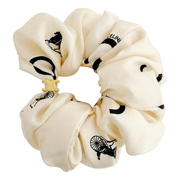 Celine Silk and Brass Scrunchie Bracelet Hair Accessory 153768046
