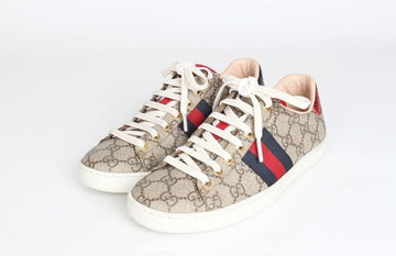 GUCCI GGシュプリームエーススニーカー ブラウン 36(230) S 154488171