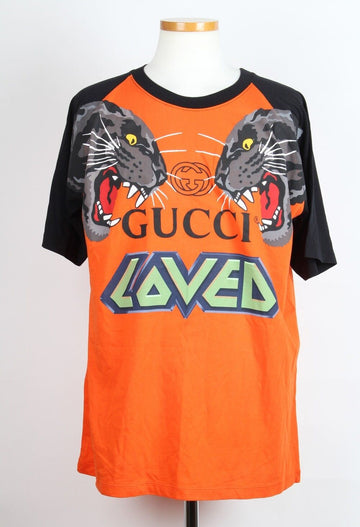 GUCCI Oversized T-Shirt mit Tiger-Print Orange S(100) S 154489892