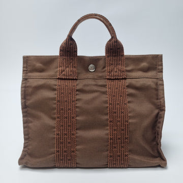 HERMES Furuto PM Canvas Tote Bag (Braun) 603-35 154490564