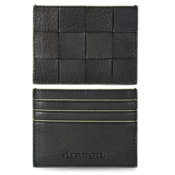 DRAGON DIFFUSION Woven Leather Card Holder 8017 154491059