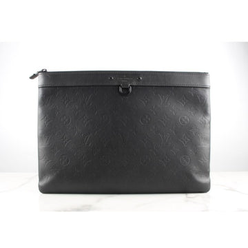 LOUIS VUITTON Pochette Shadow Clutch Schwarz 154491154