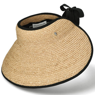 Helen Kaminski My Visor Sun Cap HAT50315 Natural Midnight 154491185