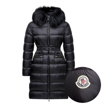 Moncler Boedic Women's Long Down Jacket Black Fur 1C00022 595FE 999 149060160