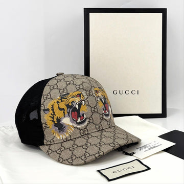 GUCCI タイガー プリント メッシュ キャップ (426887) 154491786