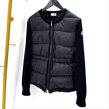 Moncler Knit Padded Zip-Up Cardigan Black 154491994