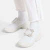 Roger Vivier Crystal Rhinestone Vibrant Socks Sneakers White 154492054 [P]