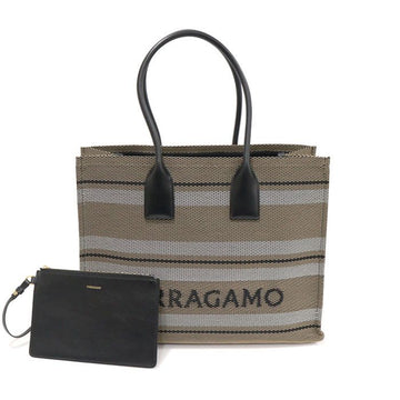 SALVATORE FERRAGAMO ビーチショッパートートバッグ 21 4955 44 x 32 x 17 154492061