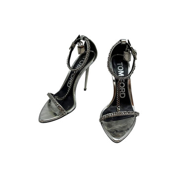 TOM FORD Paddle Lock 105 Metallic Leder Sandalen 37 154492065