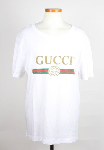 GUCCI T-Linie Kurzarm-T-Shirt Weiß M(95) 154492139