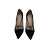 Roger Vivier Crystal Strass Black Satin Pumps Heels 37 154492147 [P]