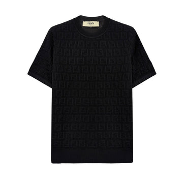 Fendi Cotton Women's Short-Sleeve Knit with FF Logo 26SS FZXD57 F0GME 154492157