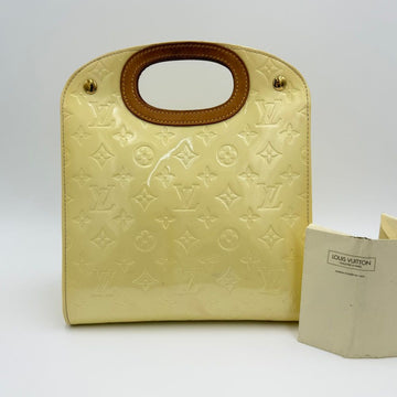 Louis Vuitton Vernis Maple Drive Handbag Canvas Pearl Yellow M91378 154492455
