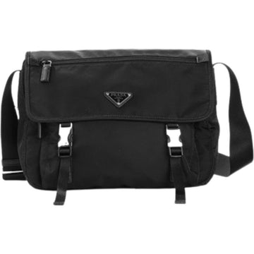 Prada Pocono Buckle Messenger Shoulder Bag Black Medium 1BD671 ZOT F0002 133009946