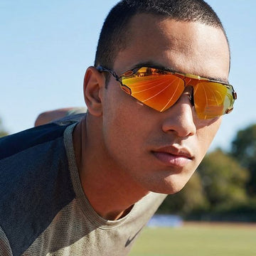 NIKE Sonnenbrille EV24031 891 Sportliche Goggle Titan ultraleicht Fahrrad Golf unisex 150430501