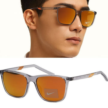 Nike Sunglasses DV2291 012 State M Orange Mirror Transparent Gray Horn Frame Fishing Golf 147378862