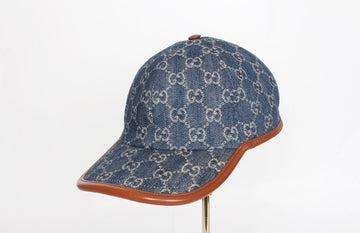 Gucci Denim Leather Baseball Cap M(58) S 154503520