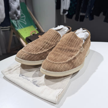 Loro Piana Summer Walk Corduroy Slip-on Loafers 41 154508057
