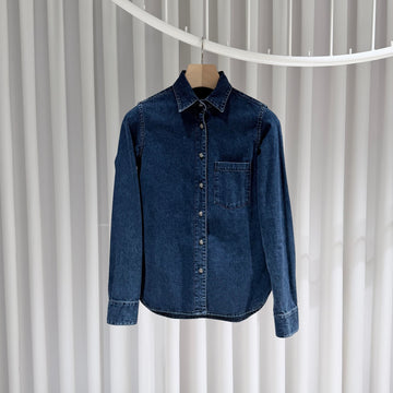 CHROME HEARTS (A+/S) / クロスレザーパッチデニムシャツジャケット 154508183