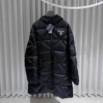 Prada Quilted Long Nylon Padding Jacket 154508542