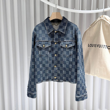 Louis Vuitton Damier Denim Shirt Jacket (Size 50) 154508583