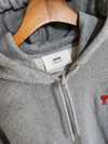 AMI Gray Small Heart Embroidered Hoodie BFUSW200 154514918 [P]