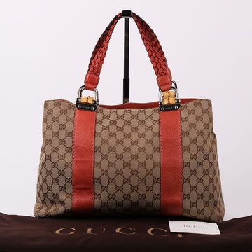 GUCCI Medium Baumwolle Tote Bag mit Bambusgriffen 232947 154519671