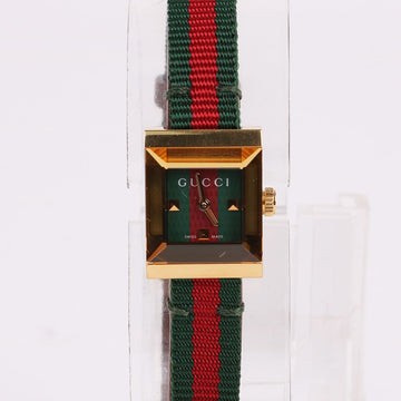 GUCCI 四角金色三線ストラップ女性用時計 128.5 154519735