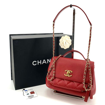 CHANEL Caviar Business Affinity Gold Small Tote Crossbody Bag 154520928