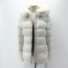 Prada Nylon Triangle Logo Fox Fur Women's Padded Jumper 154521734 [P]