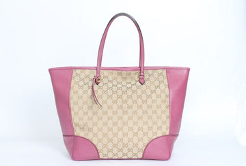 GUCCI ジャカードピンクレザーのトートバッグS 154523736