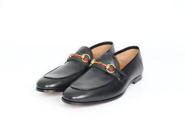 GUCCI ウェブ ホースビット レザー ローファー 6(250) 154523991