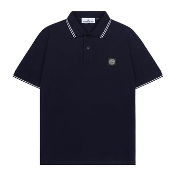 STONE ISLAND コンパス パッチ スリム ポロ 半袖 Tシャツ 154525158