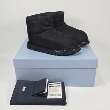 Prada Triangle Logo Nylon Booties 230 154429127