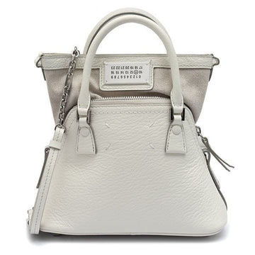MAISON MARGIELA 5AC Weiß Leder Tote Bag Mikro S56WG0081-P4455-H0157 52243965