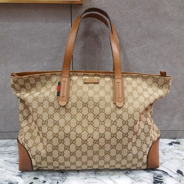 Gucci Fabric Tote Bag Brown S 154528147