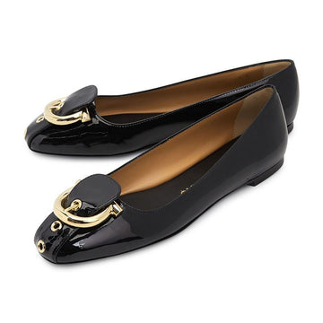 SALVATORE FERRAGAMO Ballerinas aus Oxid mit flachem Schuhwerk 01K989 0790098 (Schmaler Schnitt C) 154528961