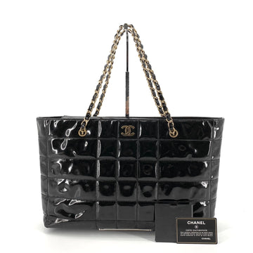 CHANEL Chocolate Bar Patent Shoulder Bag 154529003